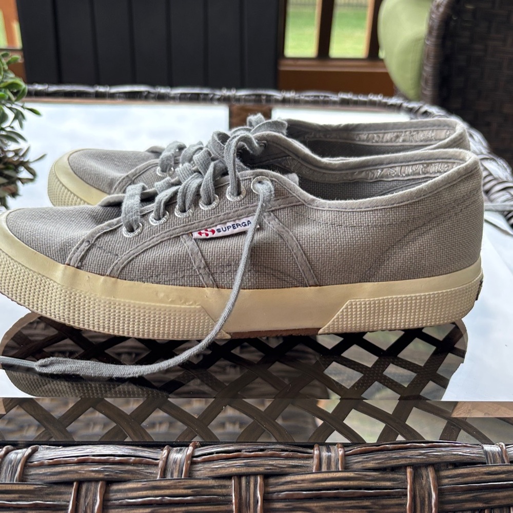 Superga Light Gray Canvas Sneakers